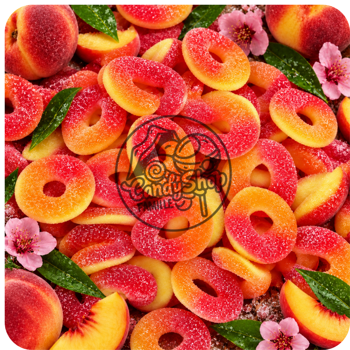 Anneaux sucré pêche 100g