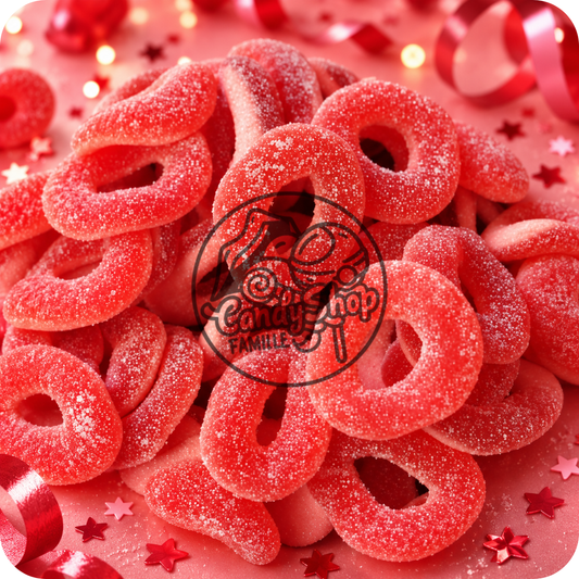 Anneau a la fraise sucré 100g
